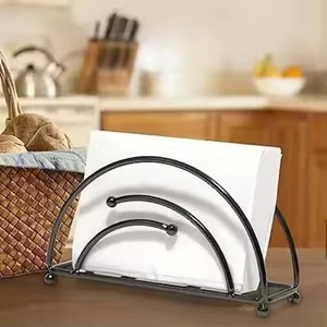 Premium Modern Decorative Metal Napkin Stand & <b>Tissue</b> <b>Holder</b> Free Standing Organizer for <b>Kitchen</b> Home Office & Restaurant Use - Product Image 4