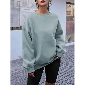 เสื้อสเวตเชิ้ตผู้หญิง Wearpex แบบมีฮู้ด ผ้าฟลีซ คอกลม ทรงโอเวอร์ไซส์ สวมใส่สบายๆ แฟชั่นฤดูใบไม้ร่วง สไตล์สตรีทแวร์ ผ้าฝ้าย 100% น้ำหนัก 400 กรัม - Product Image 4