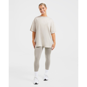 T-shirt à manches courtes col rond pour femme, couleurs personnalisées, tricot décontracté 100% coton, respirant, anti-boulochage, toutes saisons - Product Image 1