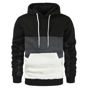 Sudadera con Capucha para Hombre, Diseño Color Block, Corte Regular, Casual, Manga Larga, con Bolsillos, Tejida, para Otoño - Product Image 3