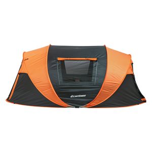 Tenda Pop-up Nera e Arancione per 5-8 Persone, Ideale per Campeggio e Nautica - Product Image 2