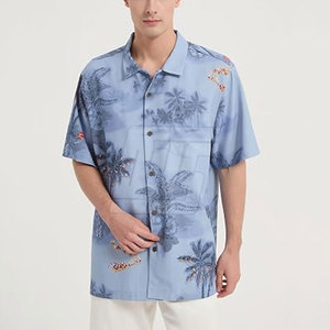 เสื้อเชิ้ตฮาวายแขนสั้นลายธรรมชาติสำหรับผู้ชาย สวมใส่สบายๆ เหมาะสำหรับไปเที่ยวทะเล วันหยุด ท่องเที่ยวกลางแจ้ง และรีสอร์ท - Product Image 4
