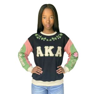 Sudadera de Forro Polar Ecológico para Mujer, Manga Larga, Color Negro, Verde y Rosa, Diseño Gráfico de Rayos de Sol, Estilo Casual - Product Image 2