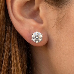 4.00 Carat <b>Emerald</b> Cut Mixed Simulated Diamond Drop & <b>Stud</b> Earrings 18K Yellow Gold IGI Certified Engagement Gift for Women - Product Image 2