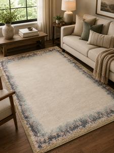 Alfombra Moderna de Lana Anudada a Mano, Diseño Abstracto Azul Rectangular, Antideslizante, Pelo Medio, Base de Látex, para Sala de Estar, Dormitorio, Hotel - Product Image 3