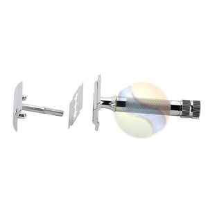 Maquinilla de Afeitar de Seguridad Ajustable de Acero Inoxidable para Hombre – Maquinilla de Afeitar de Una Sola Hoja con Acabado Dorado y Logotipo Personalizado - Product Image 3