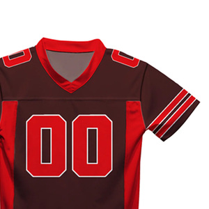 Maillot de football américain personnalisé de haute qualité, manches courtes, respirant, séchage rapide, meilleur prix, faible MOQ - Product Image 5