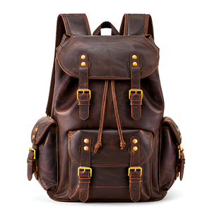Sac messager en cuir pleine fleur marron fait main de 15 pouces, durable, bandoulière, sacoche pour ordinateur portable, idéal pour le bureau, le travail, les voyages, unisexe - Product Image 2