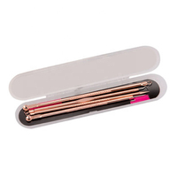 Kit d'extraction des points noirs en acier inoxydable, outils d'extraction de l'acné, outils de nettoyage des pores du visage, ensemble d'extracteurs de points noirs