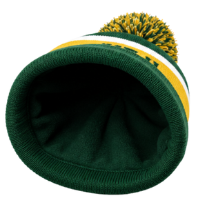 Bonnet tricoté personnalisé avec pompon, bonnet d'hiver chaud à revers, broderie pour équipe sportive, accessoire décontracté d'extérieur, vente en gros OEM ODM - Product Image 5