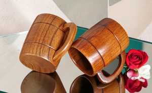 Jarra de Cerveza de Madera, Diseño Moderno y Lujoso con Asa, Ecológica, Hecha a Mano, Reutilizable para Adultos - Product Image 3