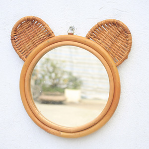 Vietnam Manufacturer's Luxury Boho Wall <b>Mirror</b> Modern Home Decor <b>Hanging</b> Eco-friendly Beige Oval Seagrass Glass Construction - Product Image 2