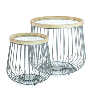 Mesas de centro de metal resistentes con tableros clásicos, ideales para espacios comerciales o decoración de hogares modernos, mesas de centro, decoración del hogar - Product Image 2