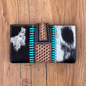 Recién llegado, cartera tallada a mano, funda de teléfono de piel de vaca Real, billetera elegante, carteras de diseñador de usos múltiples - Product Image 2