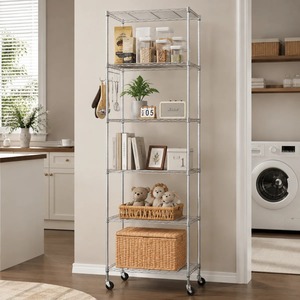 Estante de Cocina de Acero Inoxidable de 6 Niveles, Ahorra Espacio, Organizador de Utensilios y Platos, Estante de Almacenamiento para Cocina, a un Precio Accesible - Product Image 2