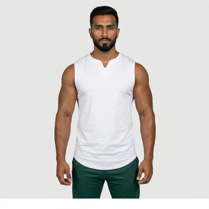Men's Sleeveless Muscle <b>Tank</b> <b>Top</b> <b>White</b> Athletic Gym Fitness Bodybuilding Workout Sports Vest Shirt Casual Summer Wear - Product Image 1