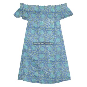 Robe de plage asymétrique à épaules dénudées, taille standard, imprimée à la main, vente en gros personnalisée par le fabricant, best-seller - Product Image 6