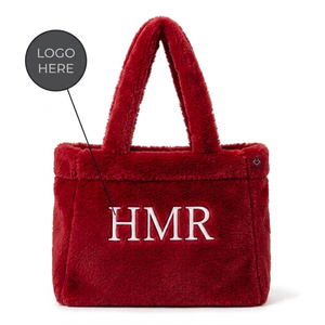 Sac fourre-tout en fausse fourrure pour femmes, avec logo personnalisé, motif Delta Sigma, symboles maçonniques, imprimé serrailleur de sororité, en polyester durable, sac à main tendance - Product Image 1