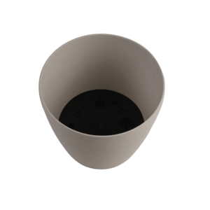 กระถางพลาสติกขนาด6นิ้วแบบย่อยสลายได้1แกลลอนทนทานดีไซน์สีขาวนวล - Product Image 2