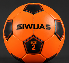 SIWIJAS ลูกฟุตบอลสีส้ม ขนาด 2 วัสดุ TPU ลูกบอลกีฬาสำหรับเด็ก ใช้ได้ทุกฤดูกาล - Product Image 1