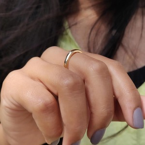 Solid Gold <b>Plain</b> Popular Comfort Fit Wedding Band Crafted Simply For Women 10K 14K 18K 22K Gold Options - Product Image 3