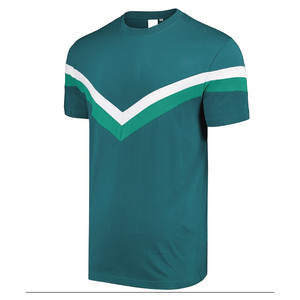 T-shirt pour homme avec ourlet incurvé, longueur allongée, style streetwear, en coton mélangé doux, fabrication sur mesure - Product Image 3