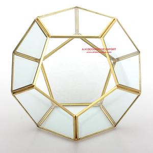 Terrario de vidrio para el hogar, plantador de Metal único para mesa de alta calidad con forma geométrica - Product Image 6