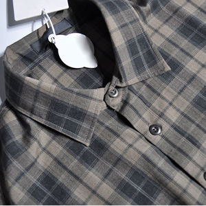 Chemise décontractée à manches longues à carreaux pour homme, col boutonné, 100 % coton popeline respirant, idéale pour l'automne, chemise courte boutonnée pour homme - Product Image 3