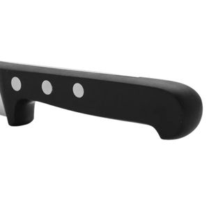 Cuchillos de cocina de hoja recta plateados con mango curvo negro de tres remaches para cortar y rebanar en la cocina del hogar - Product Image 6