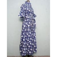 Robe longue d'été en coton indien faite à la main, personnalisable, pour femme, style vintage, coupe trapèze, imprimé au bloc, naturelle, écologique et lavable – Vente en gros