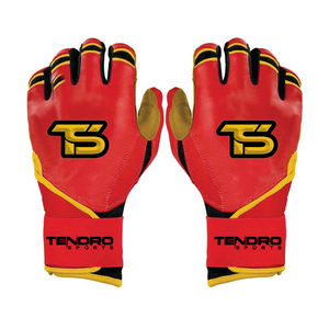 Guantes de Bateo de Béisbol Personalizados, Azules, Acolchados, de Microfibra, con Cierre de Gancho y Bucle, Unisex, para Adultos, Profesionales - Product Image 6