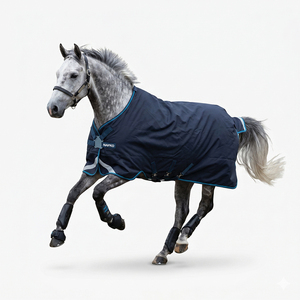 Manta para Caballo Impermeable, Transpirable y Ligera de Alta Calidad, Manta de 100g para Exteriores, Establos y Lluvia, de Poliéster - Product Image 1