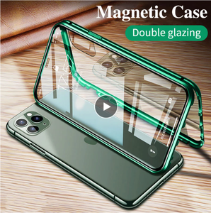 <span class=keywords><strong>Coque</strong></span> de protection en métal transparent double face pour iPhone 11 Pro <span class=keywords><strong>Coque</strong></span> magnétique Full Body 14 15 Pro Max - Product Image 4