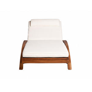Chaise longue de luxe en teck massif pour l'extérieur, chaise longue de piscine, chaise longue en bois pour patio, idéale pour les resorts, les villas et les hôtels - Product Image 2