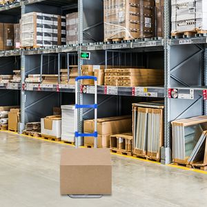 Carrello Pieghevole Portatile in Alluminio Blu, Trolley Richiudibile per Trasporto Bagagli - Product Image 2