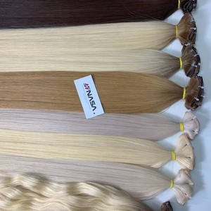 Extensions de cheveux naturels vierges vietnamiens Genius Weft Premium, 100g, prix de gros, toutes couleurs, 60 cm - Product Image 1