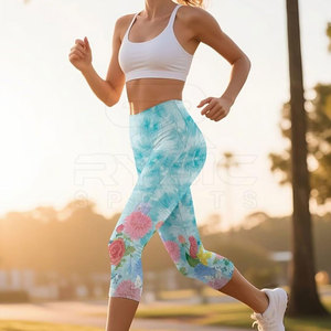 Vêtements de sport pour femmes, dernière tendance, leggings imprimés avec une coupe extensible, idéal pour les entraînements de haute intensité, vente chaude - Product Image 5