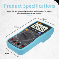 ZOYI ZT-17B+ Multimeter Digital LCD 4-Digit Presisi Tinggi dengan Pengukuran Kapasitansi, Penguji Multi-Jangkauan & Multi-Fungsi