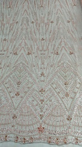 Nouvelles perles artisanales mis à jour, tissu en tulle importé pour robes de mariée, robes de soirée, couture de luxe et tenues de soirée - Product Image 3