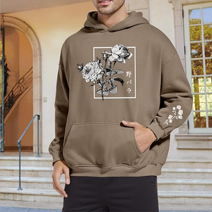 Sudadera con Capucha para Hombre, de Alta Calidad, al por Mayor, Ligera, Tejida, 100% Algodón, Transpirable, con Estampado Personalizado, Tipo Canguro - Product Image 3