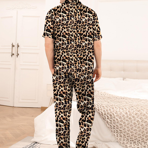 Ensemble de pyjama en satin imprimé tendance pour hommes, vêtements de nuit de qualité supérieure pour hommes, toutes tailles disponibles - Product Image 3