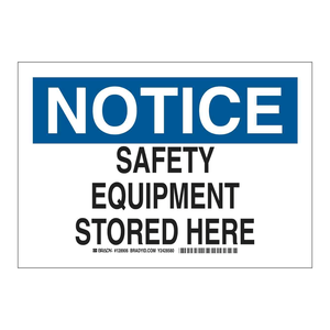 Panneau de signalisation de sécurité Brady à fixer au mur, 10x14 pouces, panneau d'avertissement pour les laboratoires et les installations - Product Image 2