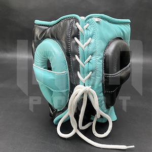 Protège-joues personnalisable de haute qualité « No Boxing No Life », en cuir de vachette de première qualité, avec poignées lacées épaisses à 4 couches pour l'entraînement - Product Image 3