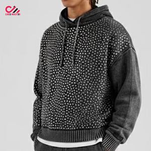 Conjunto Deportivo Personalizado para Hombre con Pedrería, Estilo Moderno, Sudadera con Capucha y Pantalones de Corte Regular, Cómodo, a la Moda, Invierno, 100% Algodón, Transpirable, Casual - Product Image 6