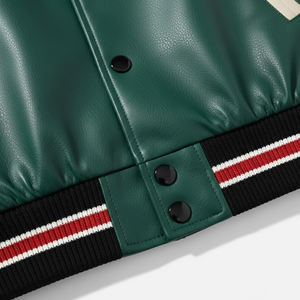 Vestes varsity légères à col montant avec broderie de logo personnalisée, vêtements d'hiver de haute qualité pour hommes - Product Image 5