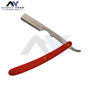 Navaja de Afeitar Profesional de Acero Inoxidable Roja para Barbería, Herramienta Clásica para Afeitar en Salón, Afeitado en Húmedo Suave y Preciso - Product Image 3