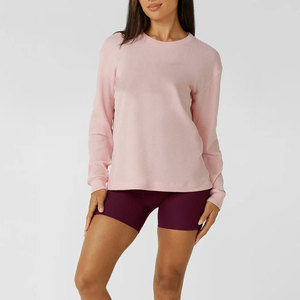 Camiseta de Yoga para Mujer, Ropa Deportiva, Diseño Holgado, Larga, Talla Grande, Tejido Antipilling, Manga Larga, Cuello Redondo - Product Image 4