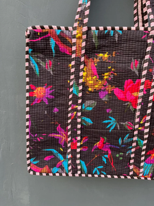 Bolso Tote Acolchado de Algodón con Estampado de Jungla, Estilo Boho, Forma de Cubo, Correa para el Hombro y Capacidad de 1-1.9L - Product Image 2