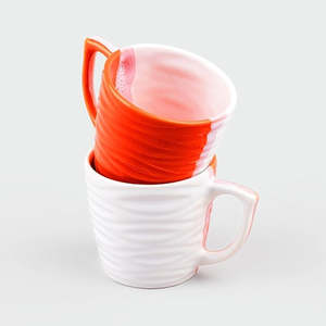 Multicolored Wavy Ceramic Tea <b>Cup</b> <b>Set</b> of 2 - Product Image 3