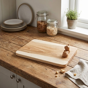 เขียงชีสไม้สักเกรดอาหารสำหรับแมวบ้าน รุ่น SFood Grade Suar Wood Cheese Board Relax Cat ขนาดเล็ก ทำจากไม้ธรรมชาติ ไม่เคลือบเงา เหมาะสำหรับเสิร์ฟ - Product Image 4
